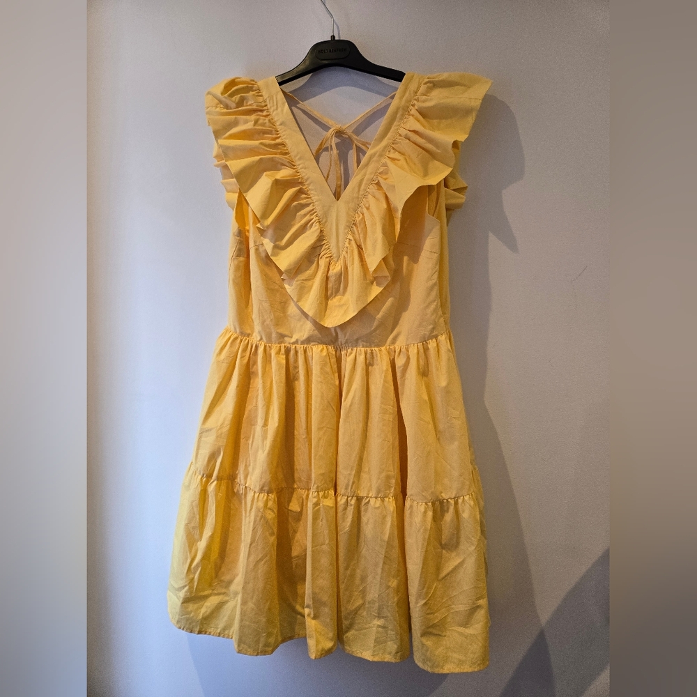 Aaron & Amber Yellow Cotton Sundress Size Large